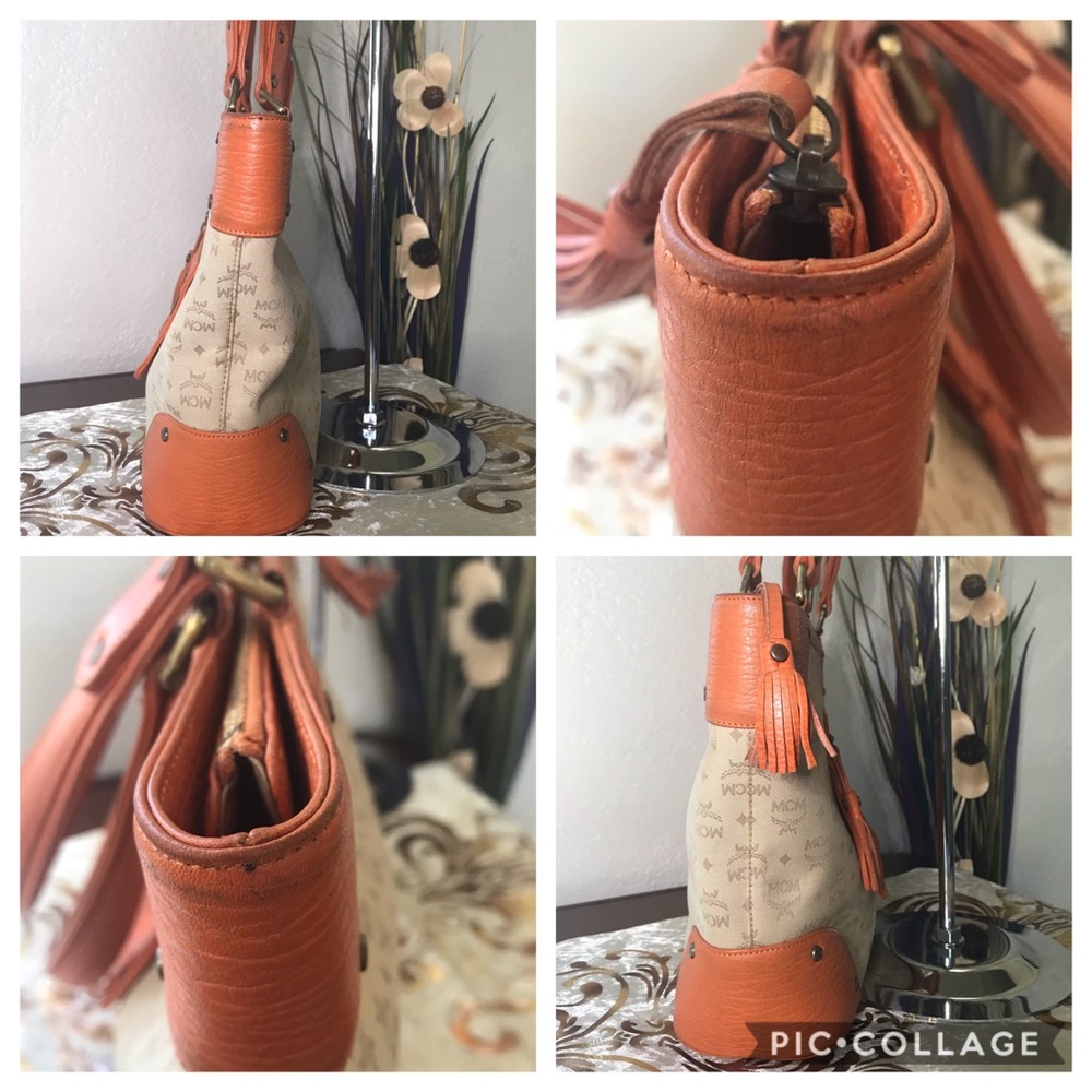 Moving sale! MCM leather canvas fabric handbag - Picture 4 of 8